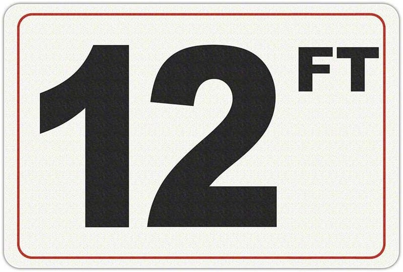 Aquatic Technology Adhesive Pool Depth Markers for Pool and Spas Feet (12 FT 9x6 4in Lettering) - Image 1